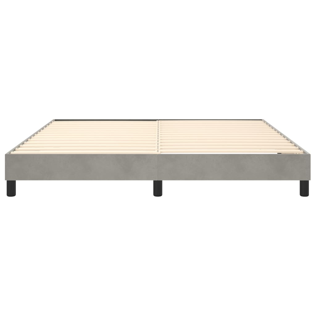 Struttura Letto a Rete a Molle Grigio Chiaro 160x200 cm Velluto | homemem39