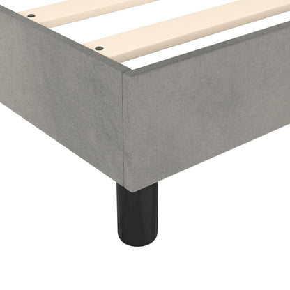 Struttura Letto a Rete a Molle Grigio Chiaro 160x200 cm Velluto | homemem39