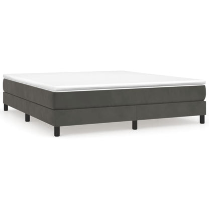 Struttura Letto a Rete a Molle Grigio Scuro 160x200 cm Velluto | homemem39