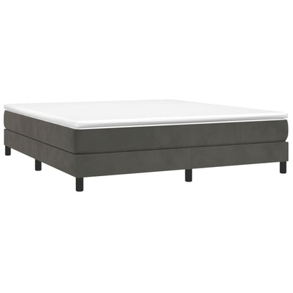 Struttura Letto a Rete a Molle Grigio Scuro 160x200 cm Velluto | homemem39