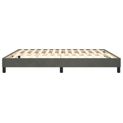 Struttura Letto a Rete a Molle Grigio Scuro 160x200 cm Velluto | homemem39