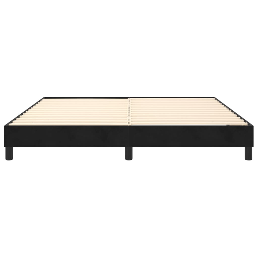 Struttura Letto a Rete a Molle Nero 160x200 cm in Velluto | homemem39