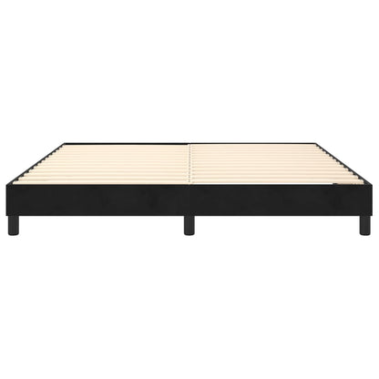 Struttura Letto a Rete a Molle Nero 160x200 cm in Velluto | homemem39