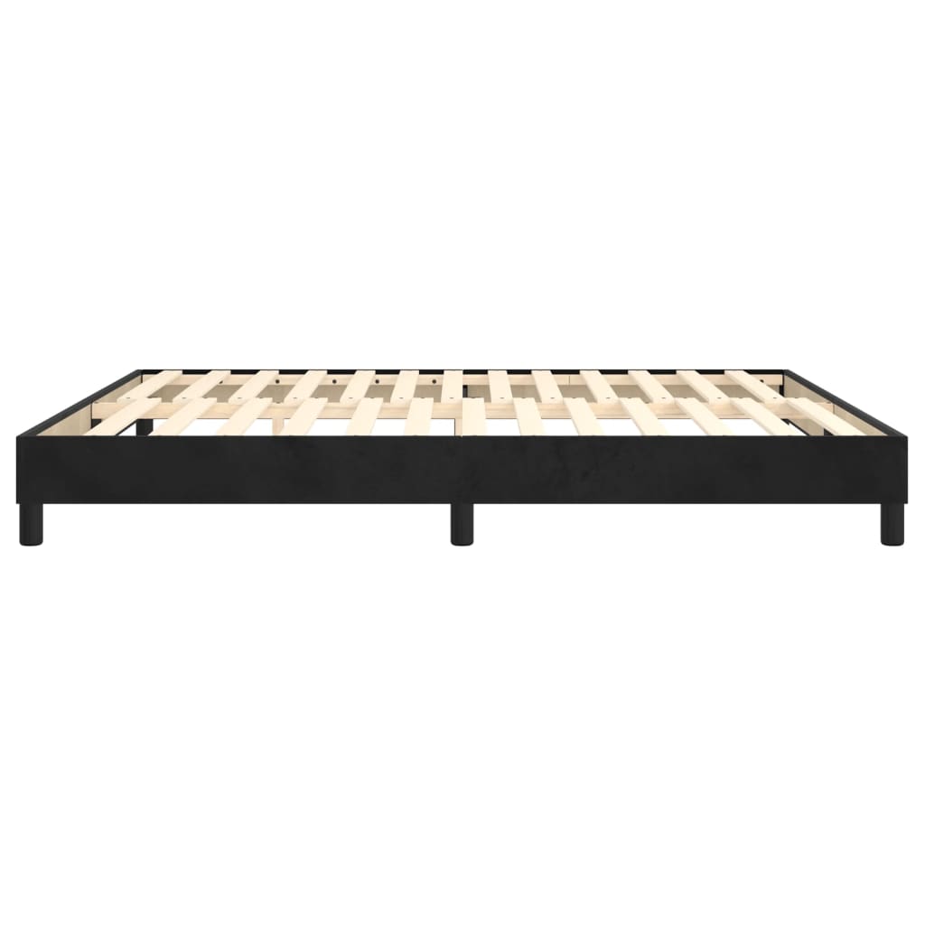 Struttura Letto a Rete a Molle Nero 160x200 cm in Velluto | homemem39
