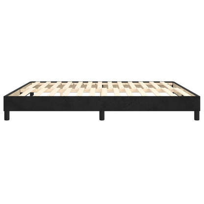 Struttura Letto a Rete a Molle Nero 160x200 cm in Velluto | homemem39