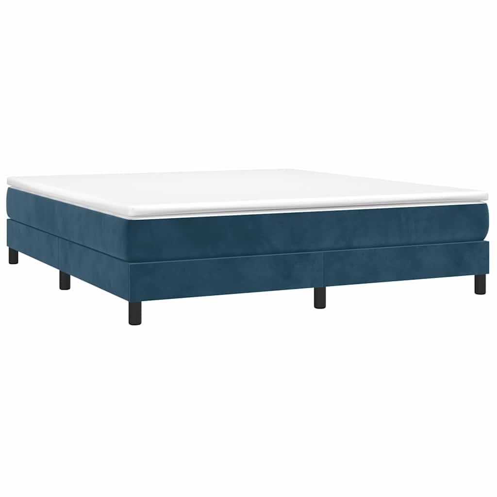 Struttura Letto a Rete a Molle Blu Scuro 160x200 cm in Velluto | homemem39