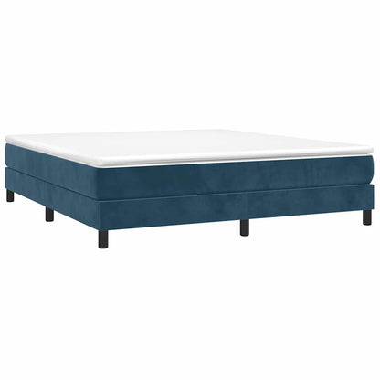 Struttura Letto a Rete a Molle Blu Scuro 160x200 cm in Velluto | homemem39