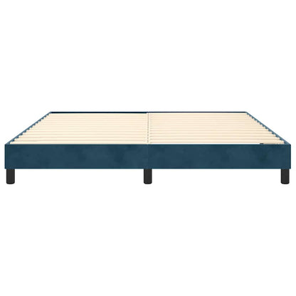 Struttura Letto a Rete a Molle Blu Scuro 160x200 cm in Velluto | homemem39
