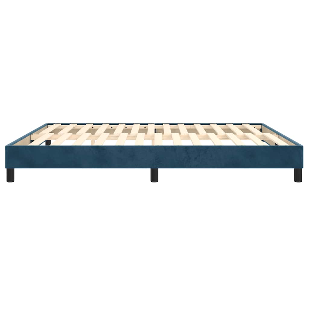 Struttura Letto a Rete a Molle Blu Scuro 160x200 cm in Velluto | homemem39