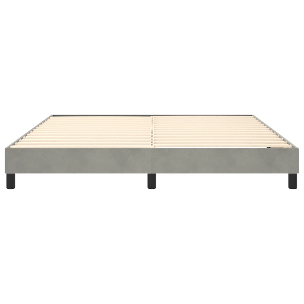 Struttura Letto a Rete a Molle Grigio Chiaro 180x200 cm Velluto | homemem39
