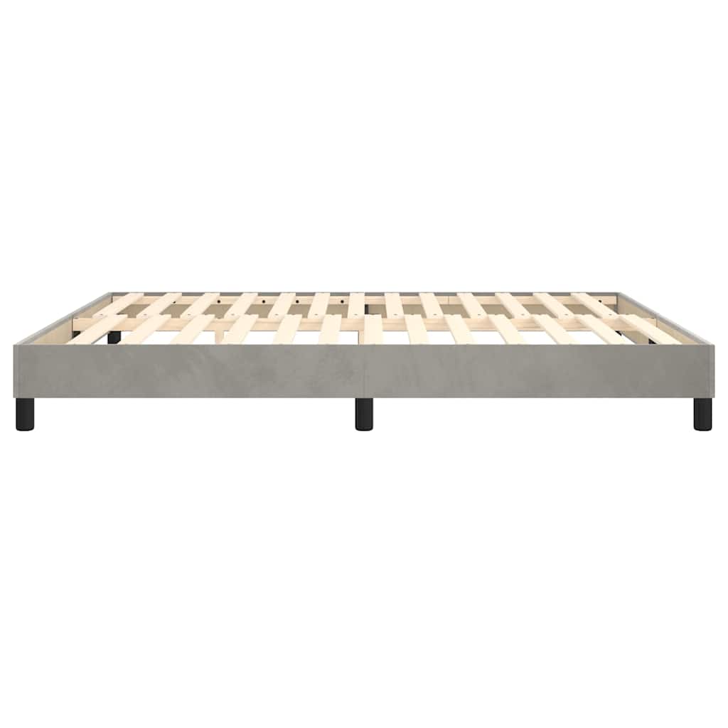 Struttura Letto a Rete a Molle Grigio Chiaro 180x200 cm Velluto