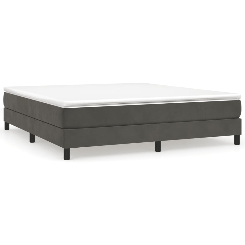 Struttura Letto a Rete a Molle Grigio Scuro 180x200 cm Velluto | homemem39