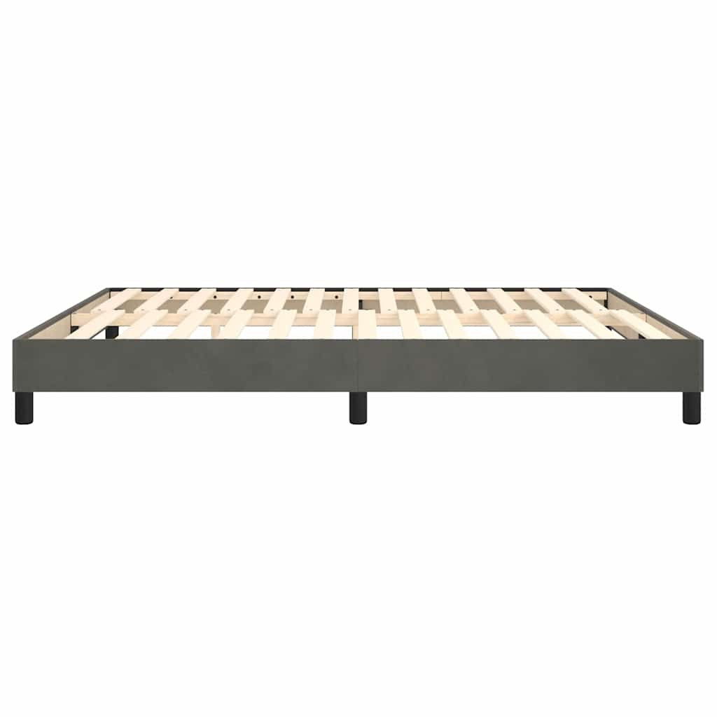 Struttura Letto a Rete a Molle Grigio Scuro 180x200 cm Velluto