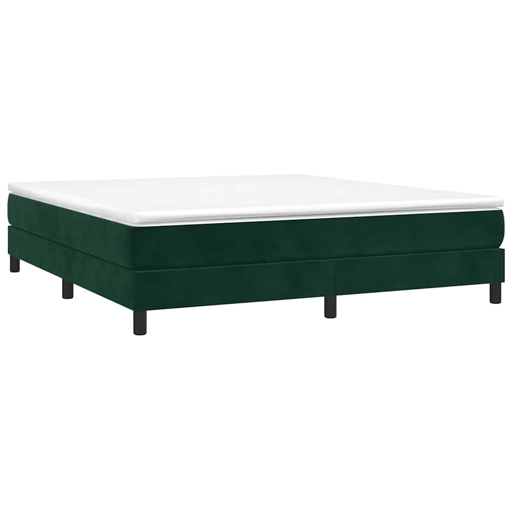 Struttura Letto a Rete a Molle Verde Scuro 180x200 cm in Velluto | homemem39