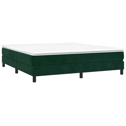 Struttura Letto a Rete a Molle Verde Scuro 180x200cm in Velluto