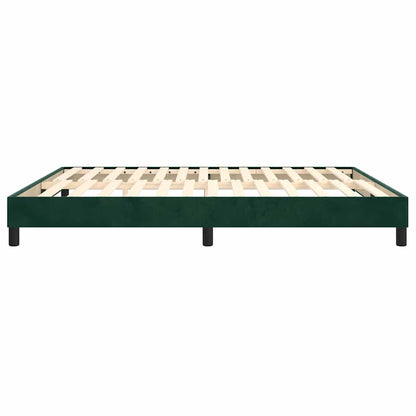 Struttura Letto a Rete a Molle Verde Scuro 180x200cm in Velluto