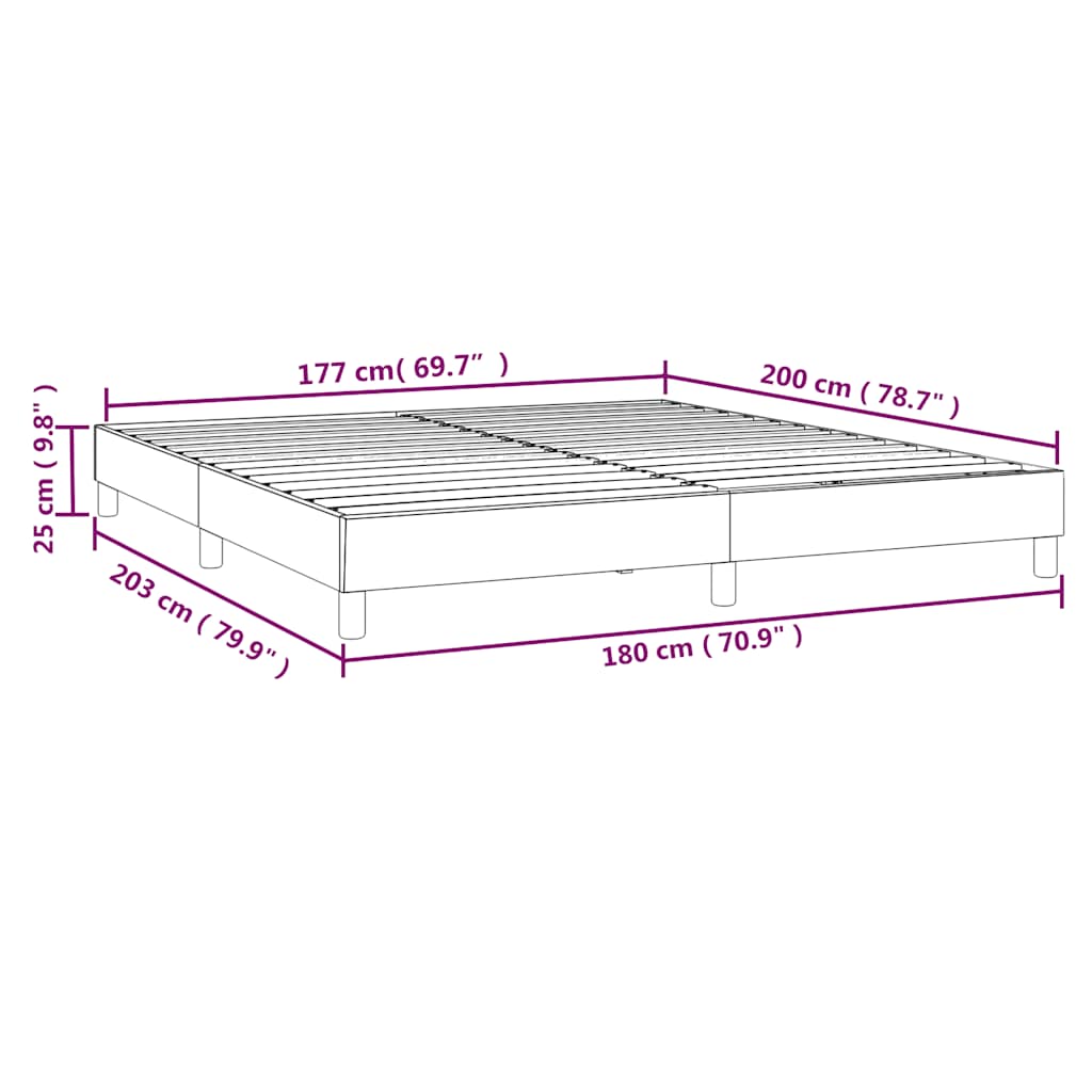 Struttura Letto a Rete a Molle Verde Scuro 180x200 cm in Velluto | homemem39
