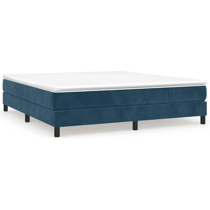 Struttura Letto a Rete a Molle Blu Scuro 180x200 cm in Velluto