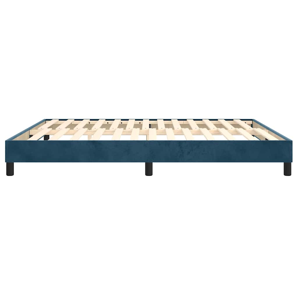 Struttura Letto a Rete a Molle Blu Scuro 180x200 cm in Velluto