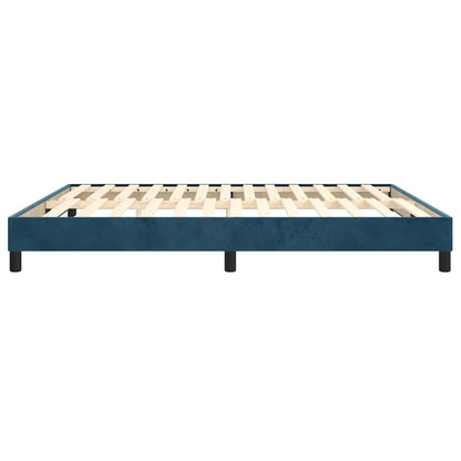Struttura Letto a Rete a Molle Blu Scuro 180x200 cm in Velluto
