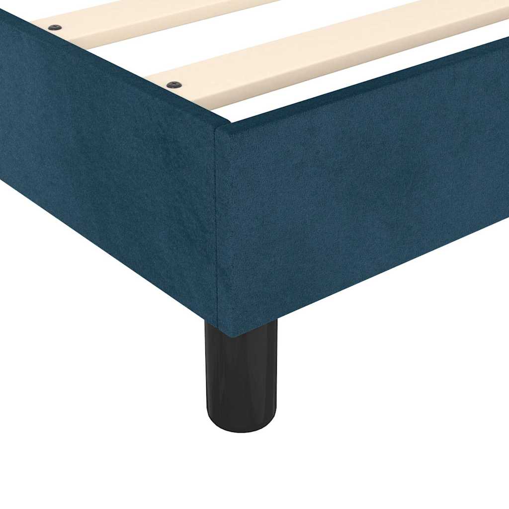 Struttura Letto a Rete a Molle Blu Scuro 180x200 cm in Velluto