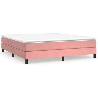Struttura Letto a Rete a Molle Rosa 180x200 cm in Velluto | homemem39