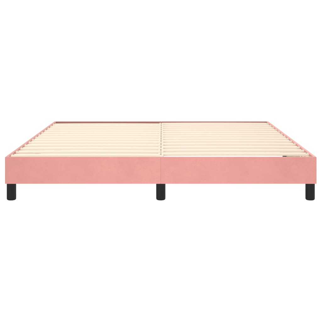 Struttura Letto a Rete a Molle Rosa 180x200 cm in Velluto | homemem39
