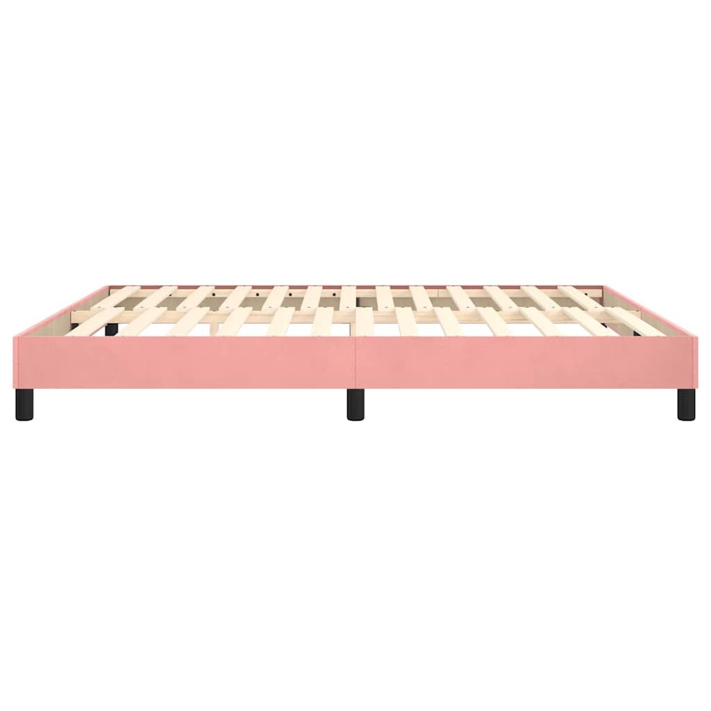 Struttura Letto a Rete a Molle Rosa 180x200 cm in Velluto