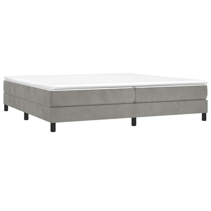 Struttura Letto a Rete a Molle Grigio Chiaro 200x200 cm Velluto