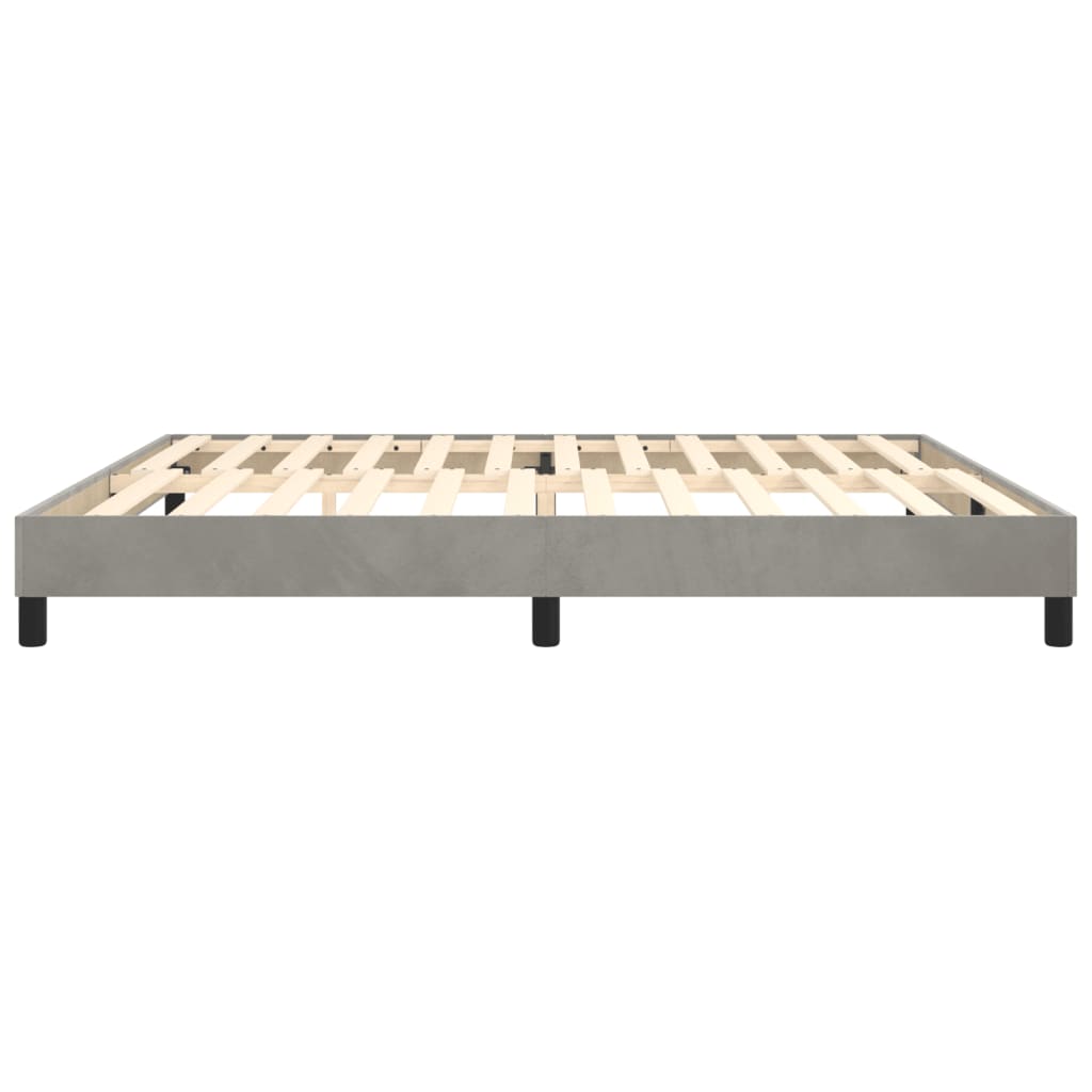 Struttura Letto a Rete a Molle Grigio Chiaro 200x200 cm Velluto | homemem39