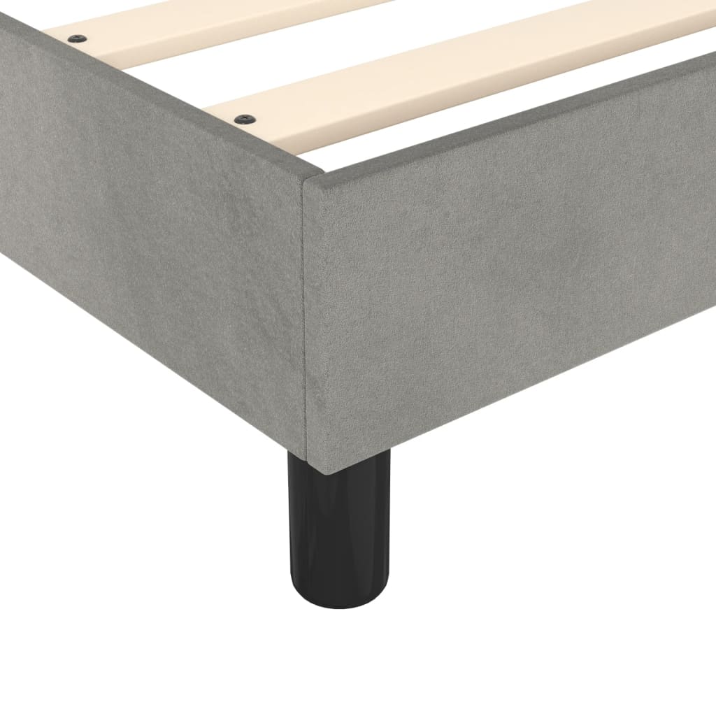 Struttura Letto a Rete a Molle Grigio Chiaro 200x200 cm Velluto | homemem39