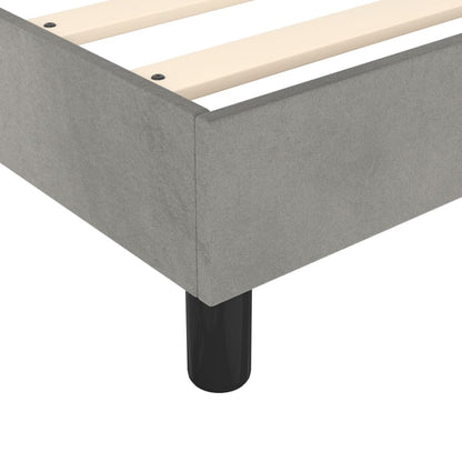 Struttura Letto a Rete a Molle Grigio Chiaro 200x200 cm Velluto | homemem39