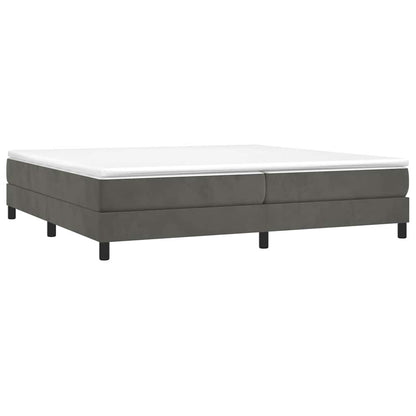 Struttura Letto a Rete a Molle Grigio Scuro 200x200 cm Velluto