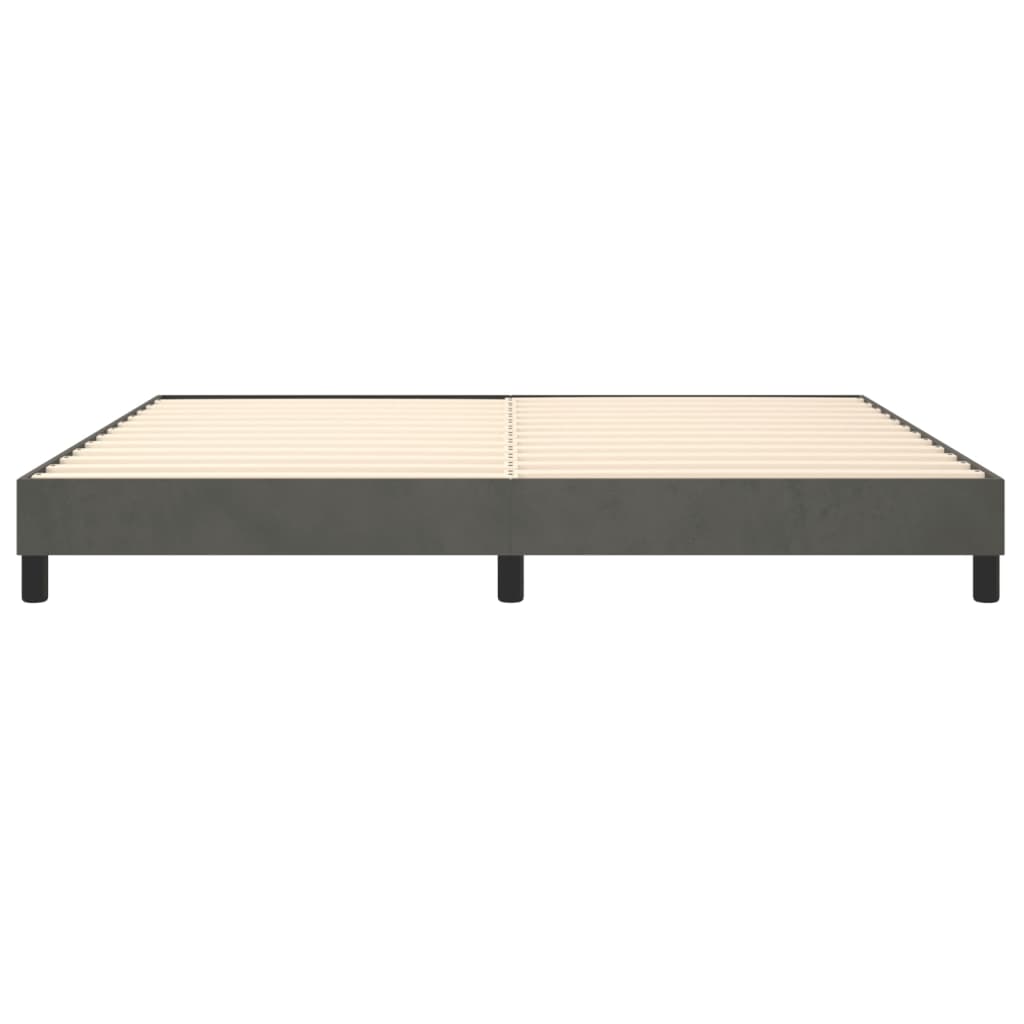 Struttura Letto a Rete a Molle Grigio Scuro 200x200 cm Velluto