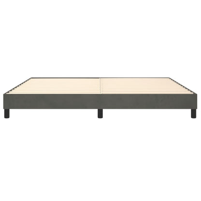 Struttura Letto a Rete a Molle Grigio Scuro 200x200 cm Velluto