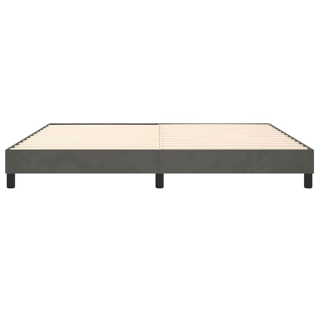 Struttura Letto a Rete a Molle Grigio Scuro 200x200 cm Velluto