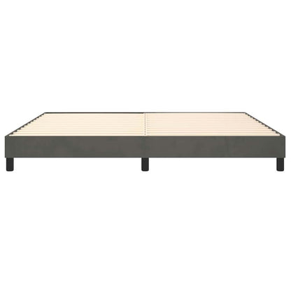 Struttura Letto a Rete a Molle Grigio Scuro 200x200 cm Velluto
