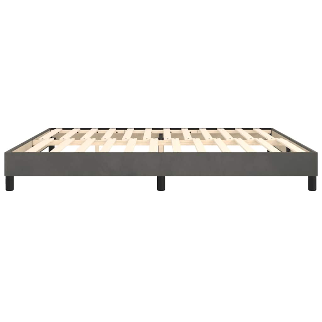Struttura Letto a Rete a Molle Grigio Scuro 200x200 cm Velluto