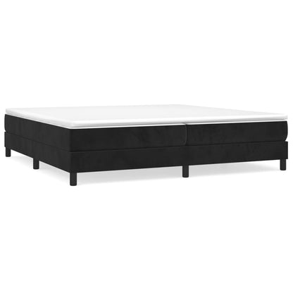 Struttura Letto a Rete a Molle Nero 200x200 cm in Velluto | homemem39