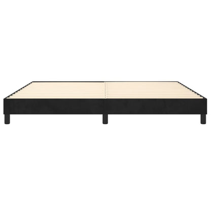 Struttura Letto a Rete a Molle Nero 200x200 cm in Velluto | homemem39