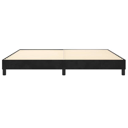 Struttura Letto a Rete a Molle Nero 200x200 cm in Velluto