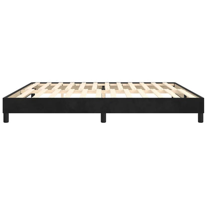 Struttura Letto a Rete a Molle Nero 200x200 cm in Velluto