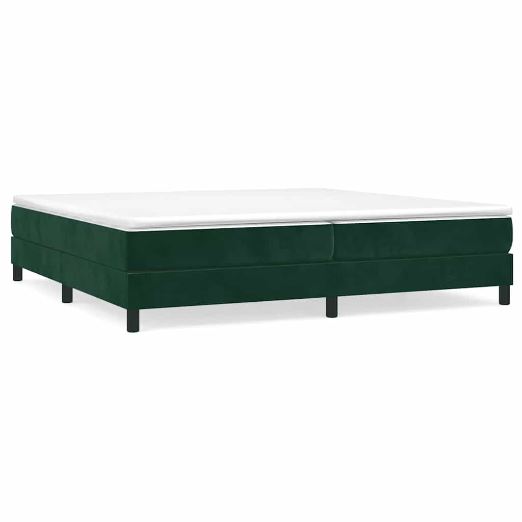 Struttura Letto a Rete a Molle Verde Scuro 200x200 cm in Velluto | homemem39