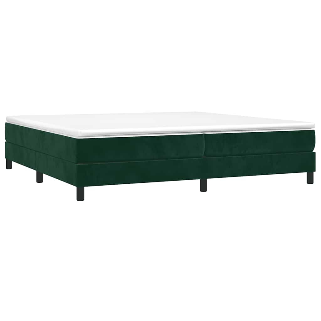 Struttura Letto a Rete a Molle Verde Scuro 200x200 cm in Velluto | homemem39