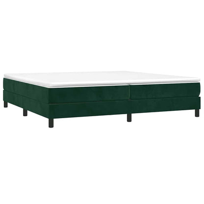 Struttura Letto a Rete a Molle Verde Scuro 200x200cm in Velluto
