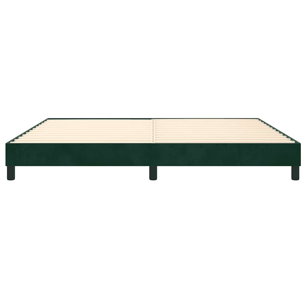 Struttura Letto a Rete a Molle Verde Scuro 200x200 cm in Velluto | homemem39