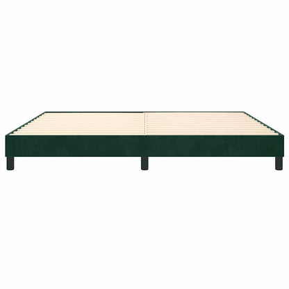 Struttura Letto a Rete a Molle Verde Scuro 200x200cm in Velluto