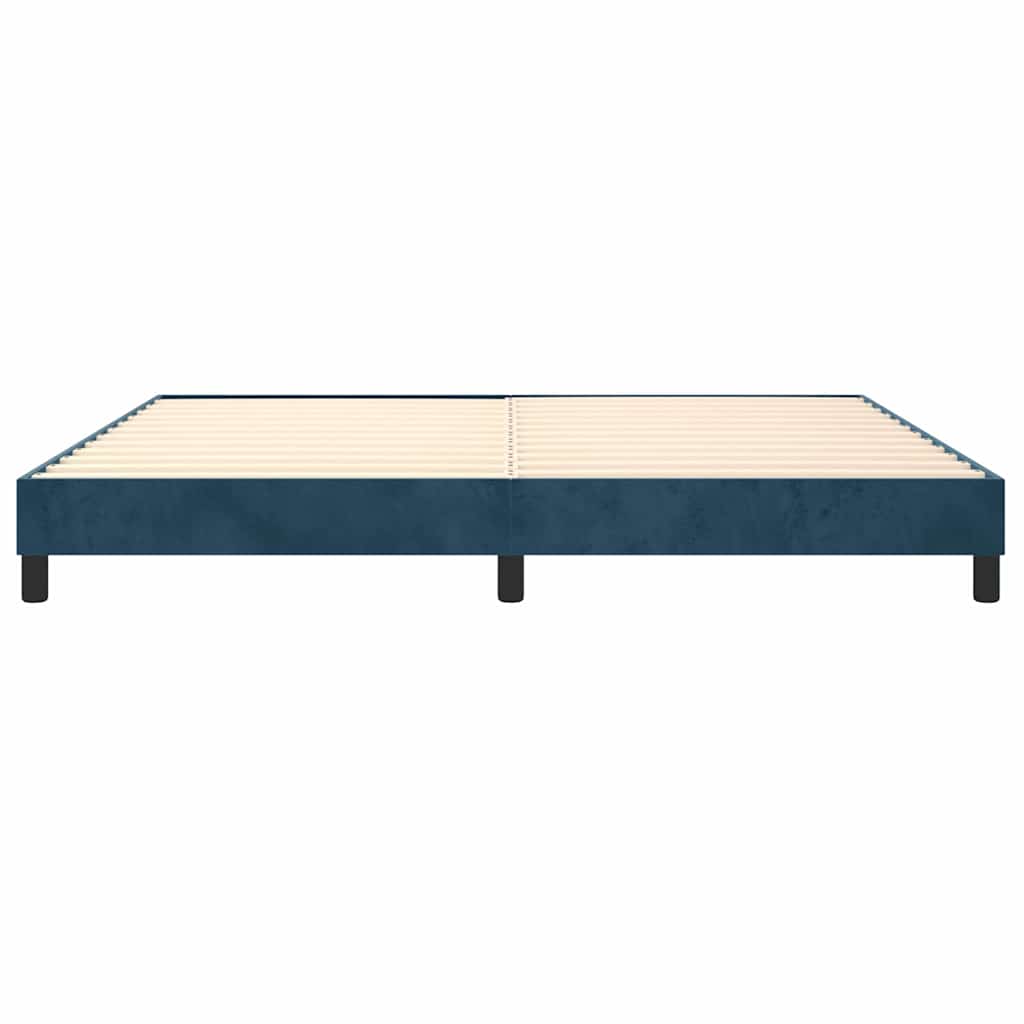 Struttura Letto a Rete a Molle Blu Scuro 200x200 cm in Velluto | homemem39