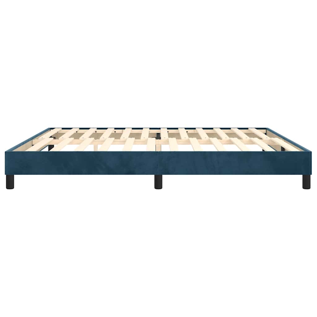 Struttura Letto a Rete a Molle Blu Scuro 200x200 cm in Velluto | homemem39