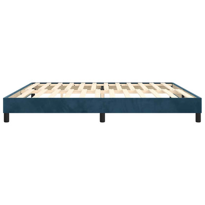 Struttura Letto a Rete a Molle Blu Scuro 200x200 cm in Velluto | homemem39